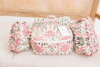 Resort Travel Palma Rosa Luxe | Quilted Cosmetic Set