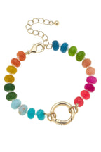 Lucy Gemstone Beaded Charm Bracelet Base