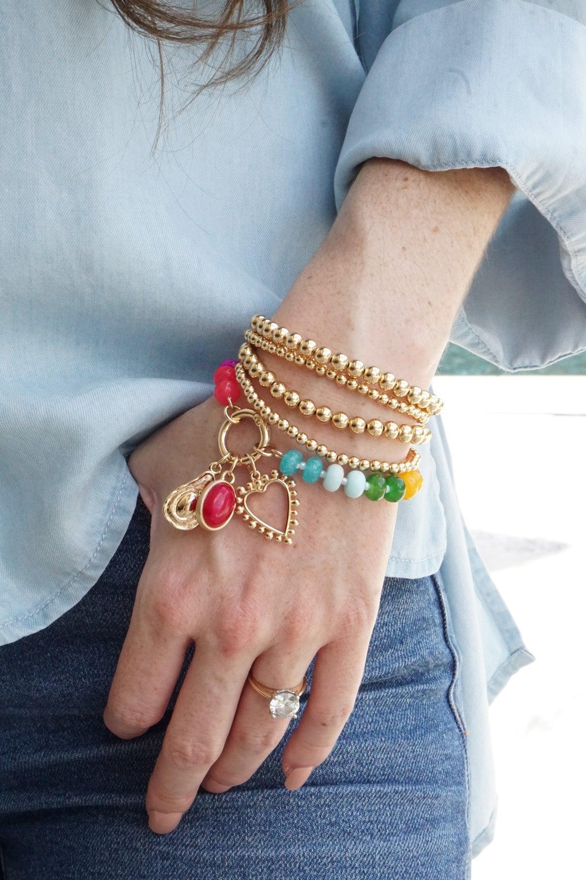 Lucy Gemstone Beaded Charm Bracelet Base