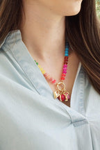 Lucy Gemstone Beaded Charm Necklace Base