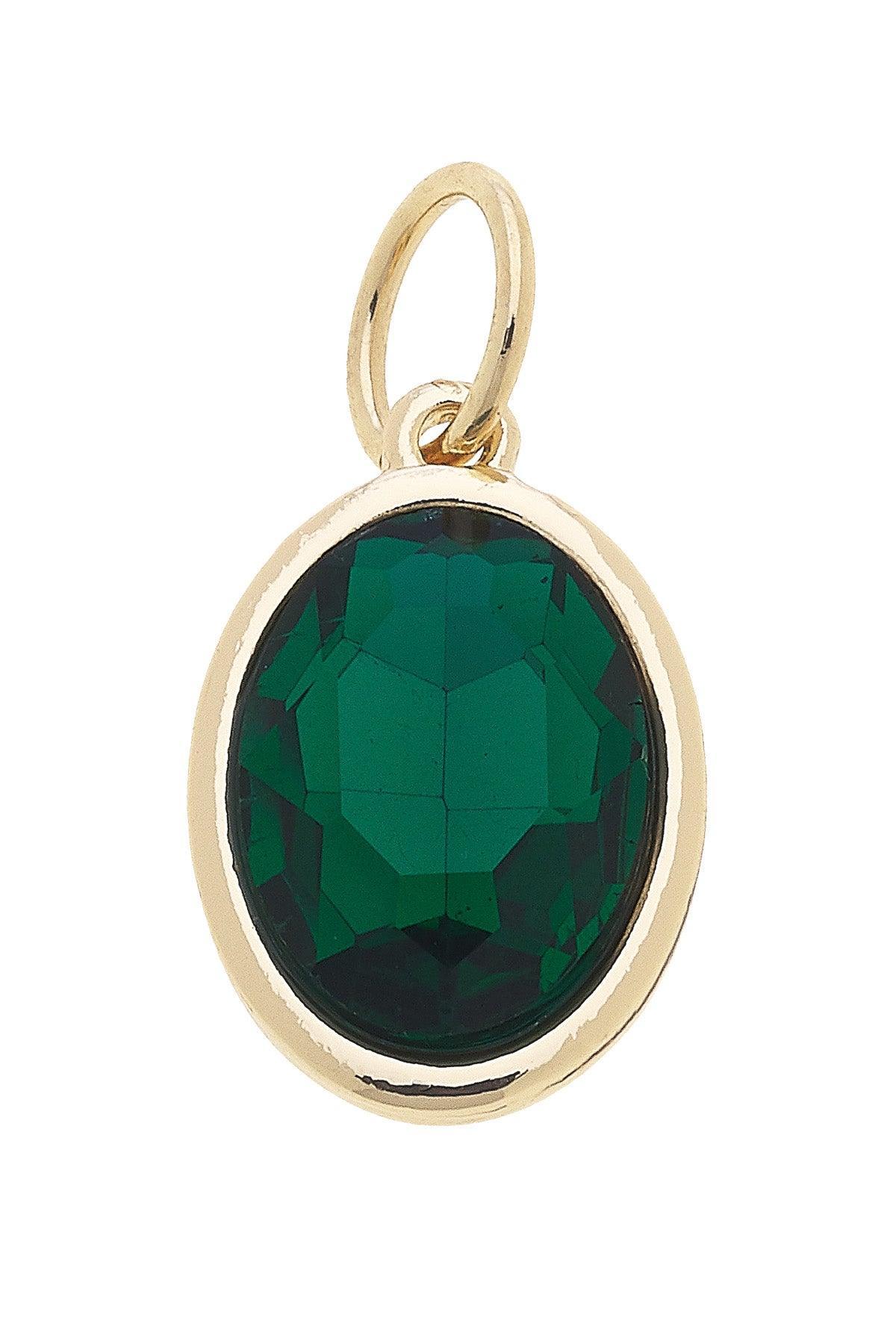 Gemstone Charm in Emerald
