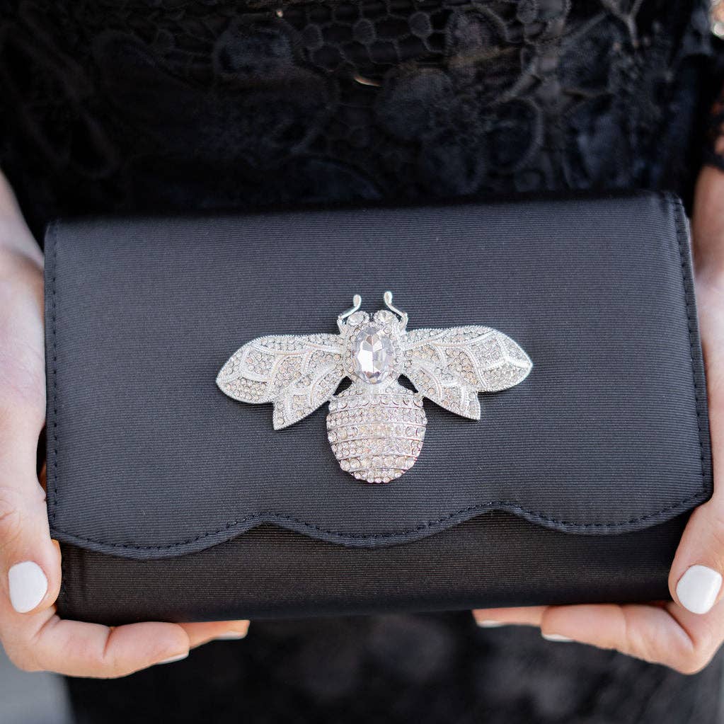 Ruby Scalloped - Faille Black - WS