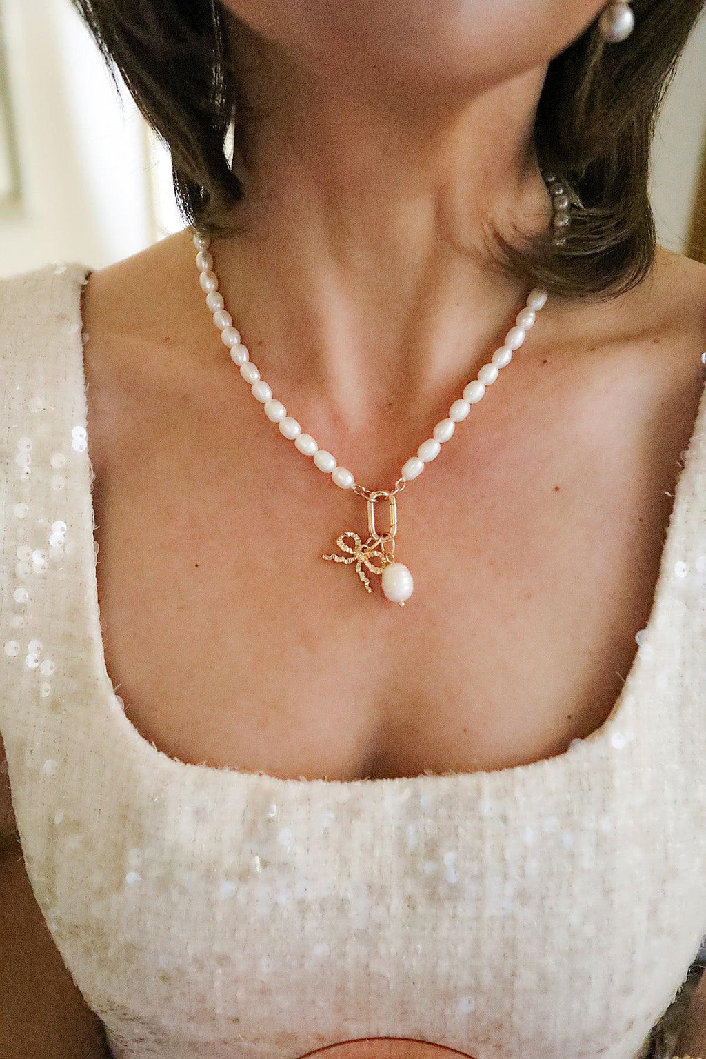Ruffled Bow Charm